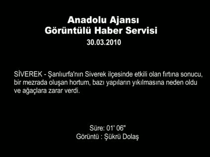 Siverek'te şiddetli hortum